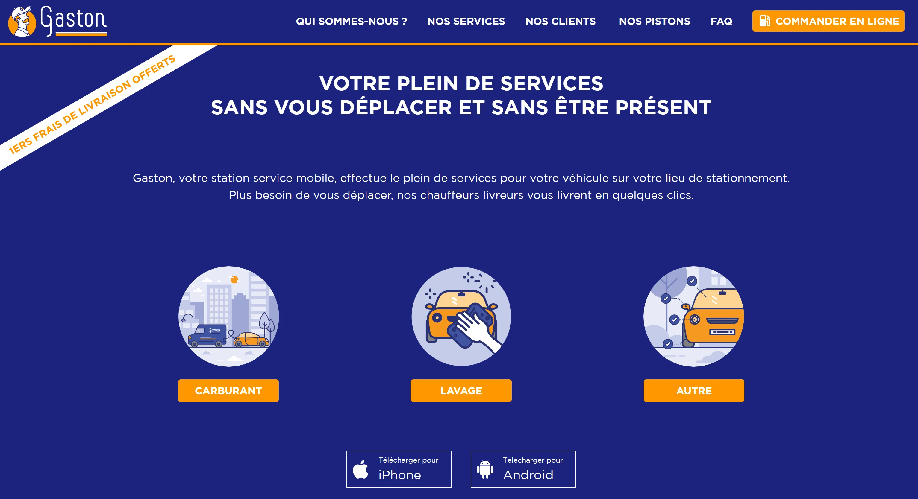 A screenshot of https://gaston-services.com/